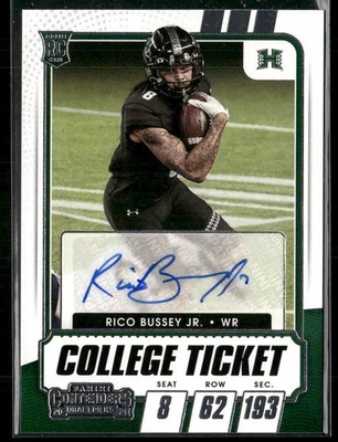 2021 Panini Contenders Draft Picks RICO BUSSEY JR #176 College Ticket Auto RC - Image 1 of 2