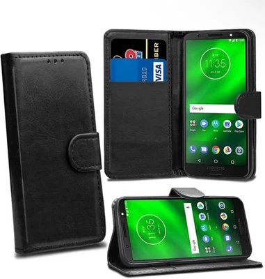MOBIBAX Wallet Case Card Slot Cover for Motorola Moto G7 Play Phone Case PU Leather