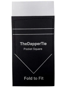 Paquete de 10 cuadrados de bolsillo preplegados planos lisos individuales, de dos niveles para hombre - Imagen 1 de 6