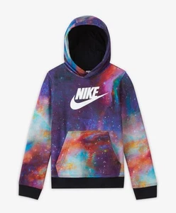Nike Galaxy Purple Hoodie Sweatshirt Space Youth Size Large L - Picture 1 of 4