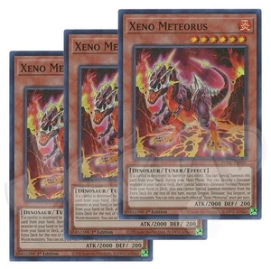 Yugioh - Xeno Meteorus x 3 - 1st Edition Super Rare NM - Plus Free Holo - Picture 1 of 1