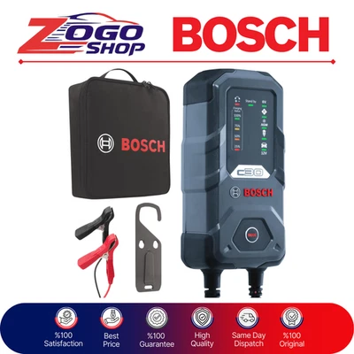 Cargador de batería Bosch C30, 3,8 amperios con función de goteo - para plomo... - Imagen 1 de 4