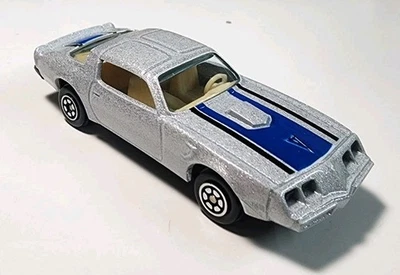 Vintage Yatming 1979 Silver/Blue Pontiac Firebird Trans Am 1/64 Diecast - Image 1 of 4