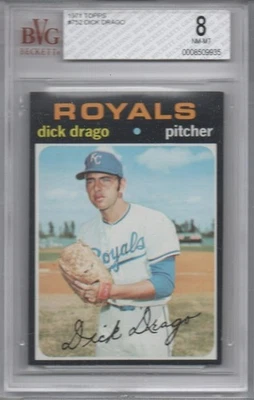 1971 Topps Dick Drago #752 BVG 8 NM-MT Royals - Image 1 of 2