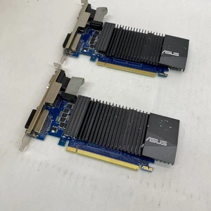 Lot of 2 × ASUS GT710‑SL‑1GD5 1 GB GDDR5 Fanless GT 710 PCIe Graphics Cards - Picture 1 of 7