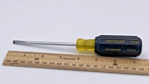 Crescent Cushion Grip 2243-4 Flathead Slotted 4" Screwdriver, Made in USA - Picture 1 of 10