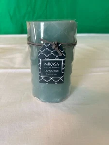 Blue Mikasa Home Accents LED Candle Med 3x5in 7.6x12.7cm Batteries Not Included - Picture 1 of 2