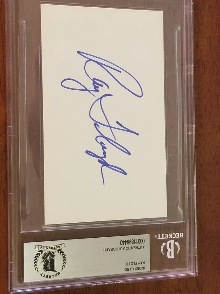 Ray Floyd Signed 3x5 Index Card Beckett Encapsulated Golf PGA Masters  - Image 1 of 1