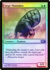Siege Mastodon FOIL Magic 2010 / M10 NM White Common MAGIC MTG CARD ABUGames