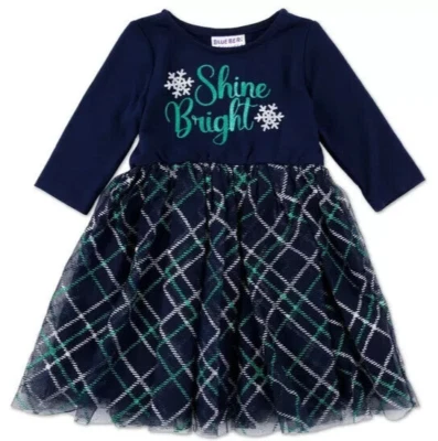 Vestido Blueberi Boulevard Niñas Brillante Navidad Tul Talla 6X Nuevo con Etiquetas Foto 1 de 4