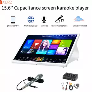 HAJURIZ Lettore Karaoke 15.6", 1TB HDD 20K Canzoni,Multi-LanguageDual System,AI - Foto 1 di 18