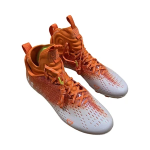 Mens Under Armour Spotlight Lux MC 2.0 Football Cleats - Orange/White, Size 12 - Picture 1 of 5