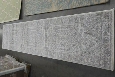 Alfombra manchada marfil/plata 2'-6" x 10', precio reducido 1172622037 ADR108B-210 Foto 1 de 4