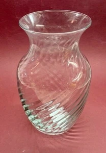 Indiana Glas Illusionen 8" klar Wirbelmuster Blume/Rose Vase #1004 - Bild 1 von 4