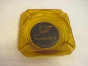 OLD VINTAGE GLASS LAS VEGAS NEVADA EL CORTEZ HOTEL ASHTRAY ADVERTISING - Picture 1 of 2