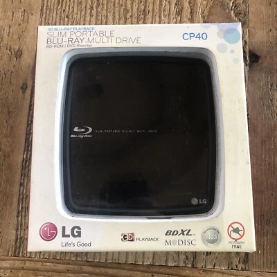Reproducción 3D Blu-Ray Delgada Portátil Multi Unidad CP40NG10 BD-Rom DVD reescritura LG NUEVO Foto 1 de 4