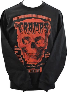 UNISEX SWEATSHIRT THE CRAMPS HALLOWEEN SKULL LUX INTERIOR PSYCHOBILLY CAT XS-7XL - Picture 1 of 2
