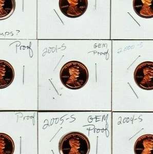 1992 1993 1998 2002 S Lincoln Cent Penny Proof CHOICE 2003 2004 2005 2006 2007 - Picture 1 of 5