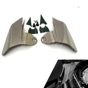 Chrome Reflective Saddle Shield Air& Heat Deflector For Harley Touring 1997-2007 - Picture 1 of 8