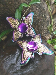 Mariposa, Metal Fidget Spinner Arco Iris Juguetes Niños Niños Niñas TDAH EDC Adultos👀🤏 - Imagen 1 de 12