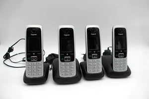 4x Gigaset C430 + Basis / Schnurlos Telefon / Festnetztelefon / schwarz^ - Zdjęcie 1 z 7