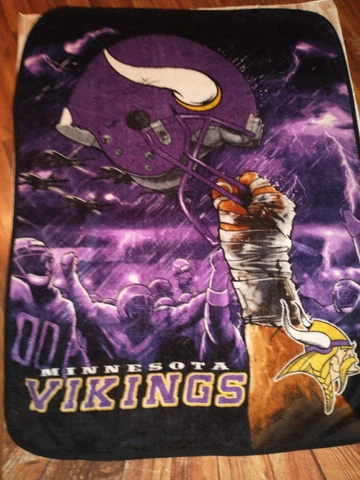 NFL Minnesota vikings Scenic Large Oversized Fluffy Fleece Throw Blanket 75x61" Cover