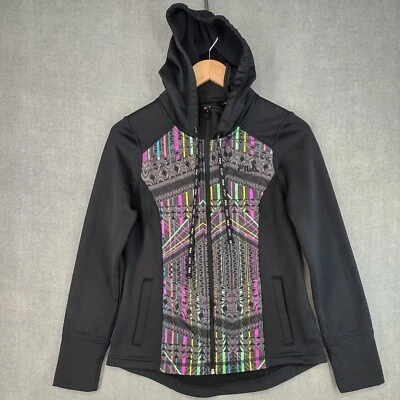 Chaqueta deportiva Fila para mujer extra pequeña negra Softshell cremallera completa con capucha forrada de vellón Foto 1 de 4