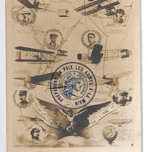 FRANCE PIONEER AVIATION Postcard *MAITRISE DE L'AIR* Pilots 1912 PEACE LZ238 - Picture 1 of 12