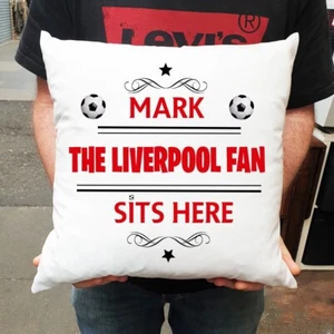 Liverpool personalised cushion with filling Any Name Any team - Picture 1 of 4