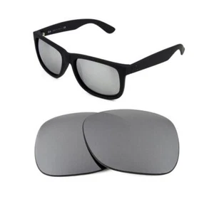  NEW POLARIZED CUSTOM SILVER ICE LENS FIT RAY BAN WAYFARER 2132 58mm SUNGLASSES - Picture 1 of 6