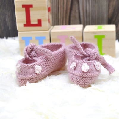 Patucos/sandalias  de punto para Bebé - HECHO A MANO - Imagen 1 de 4