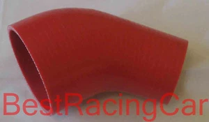 Silicone 45 degree Elbow Reducer 3" to 2" Turbo Red - Bild 1 von 1