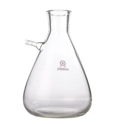 2500ml Glass Filtering Flask 2.5 Lit Heavy Wall Boro Glass3.3 Filtration Vessel - Image 1 of 4
