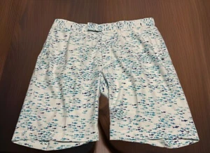 RLX Ralph Lauren Herren Golfshorts Allover-Druck Haie, 34 weiß 10" Schrittlänge - Bild 1 von 8