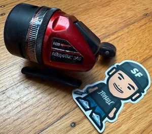 VTG ABUMATIC 340 RED FISHING REEL FISH GARCIA CLOSED FACE BAIT SPIN CASTING RARE - Picture 1 of 8