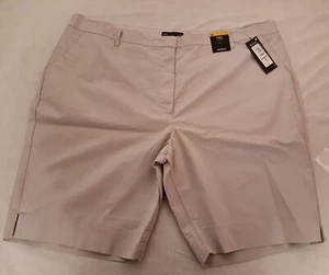 M&S Womens Grey Long Cotton Chino Shorts Turn Up Hem UK Size 24 CLEARANCE SALE - Picture 1 of 9
