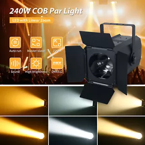 240W COB LED Par DMX512 Audience Theaterstrahler Weiß Warmweiß Zoom Scheinwerfer - Bild 1 von 11