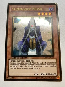 Yugioh Summoner Monk Limited Edition Ultra Rare GLD4-EN027 HP Heavy Played - Picture 1 of 24