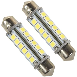 2x HQRP 360° 41mm Festón Bombilla Blanco para #211-2, #212-2, #214-2 RV Interior - Picture 1 of 11