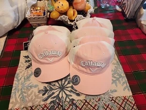 Callaway Womens Adjustable Golf Hat Pink White New ERA magnetic Brim