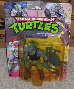 1990 Vintage Playmates TMNT - Rocksteady - Teenage Mutant Ninja Turtles - MOC