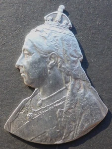 LOVE TOKEN SOUTH AFRICA BOER WAR STERLING CUT-OUT MEDAL CAN.SHIP$1.99 COMB.SHIPP - Picture 1 of 2