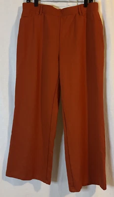 Pantalones para mujer Ashley Stewart naranja elásticos cintura elástica talla 18S Foto 1 de 4
