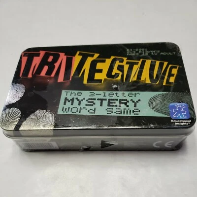 Tritective The 3-letter Mystery Word Game Age 10+ Factory Sealed Tin Educational - Image 1 of 4