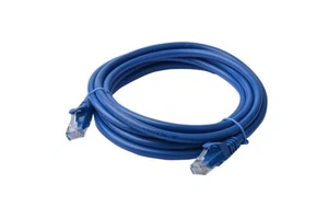 8Ware Cat6a UTP Ethernet Cable 3m Snagless Blue - Picture 1 of 1