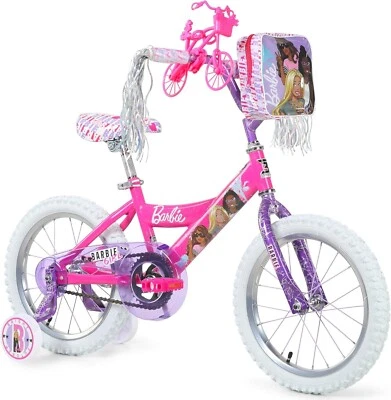 Bicicleta BMX Barbie 16 pulgadas - Asiento ajustable, ideal para niños de 5 a 7 años, rosa Foto 1 de 4