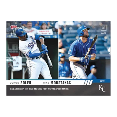 2019 Topps NOW Jorge Soler/ Mike Moustakas #769 ~ Kansas City Royals ~ 186 made! - Image 1 of 2