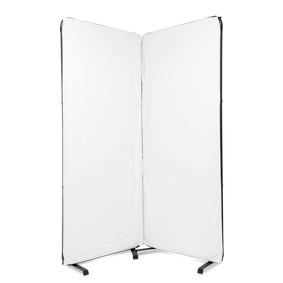 1x2.4m Reversible Black/White V-Flat Frame with Matte/Opaque Fabric - Image 1 of 4