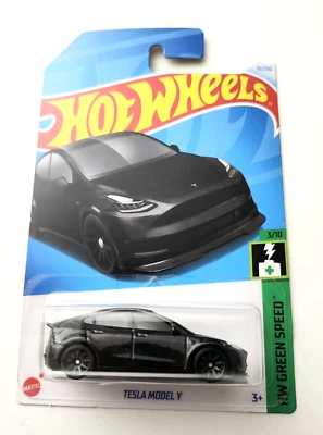 Hot Wheels Tesla Model Y Preto #15 15/250 - 2024 HW Velocidade Verde - Imagem 1 de 2