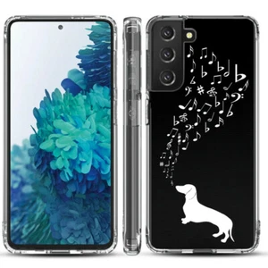 Custodia bumper per Samsung galaxy S21+ 5G - musica bassotto/cucciolo - Foto 1 di 3